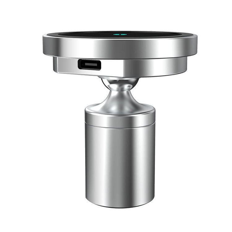 12PRO 15W Aluminum Alloy MagSafe Magnetic Car Wireless Charger Mobile Phone Holder (Silver)