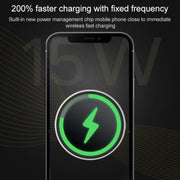 12PRO 15W Aluminum Alloy MagSafe Magnetic Car Wireless Charger Mobile Phone Holder (Silver)