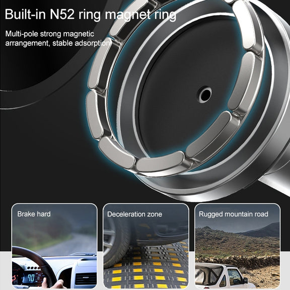 12PRO 15W Aluminum Alloy MagSafe Magnetic Car Wireless Charger Mobile Phone Holder (Silver)