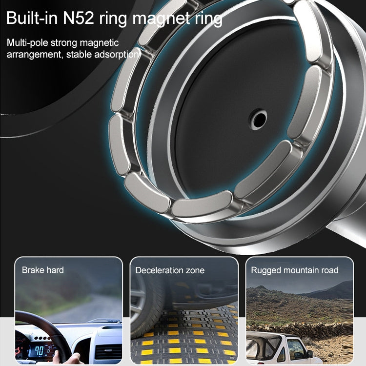 12PRO 15W Aluminum Alloy MagSafe Magnetic Car Wireless Charger Mobile Phone Holder (Silver)