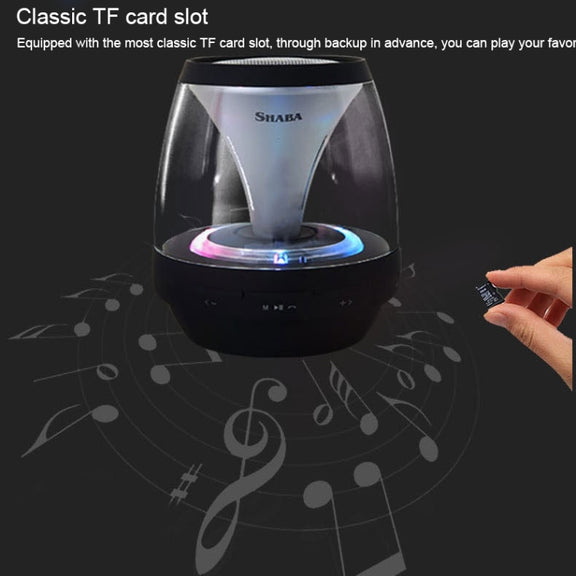 SHABA VS-18 Bluetooth 4.2 Multi-function Portable Small Magic Lamp Colorful Wireless Bluetooth Speaker (Black)