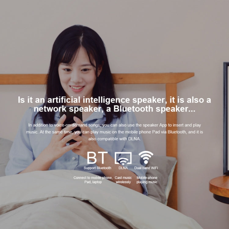Xiaomi AI Speaker Support Dual-band WiFi & Bluetooth 4.1 & A2DP Music Playback - free shipping - PMC TechLife - Order now!