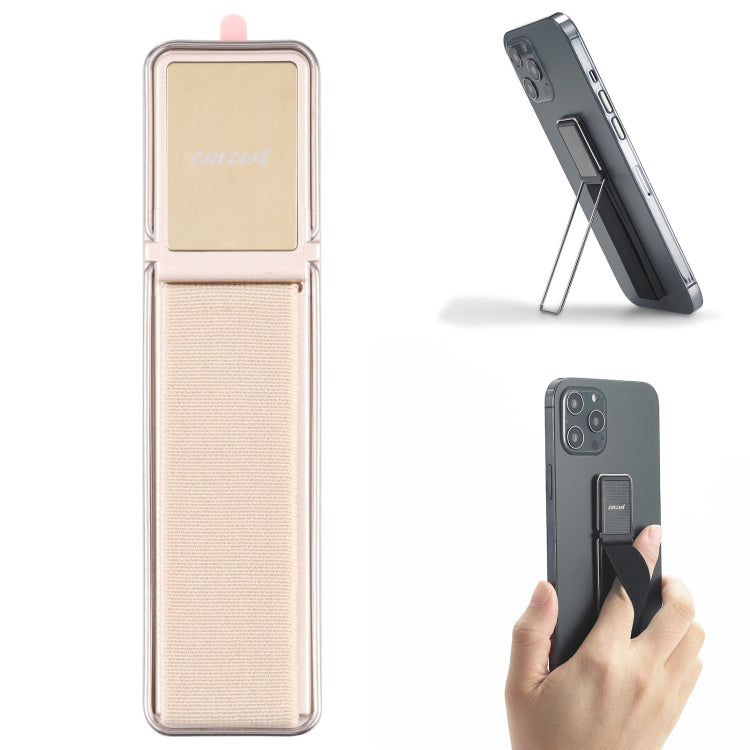 cmzwt CPS-030 Adjustable Folding Magnetic Mobile Phone Holder Bracket with Grip (Gold) - Hand-Sticking Bracket by PMC TechLife | Online Shopping South Africa | PMC TechLife