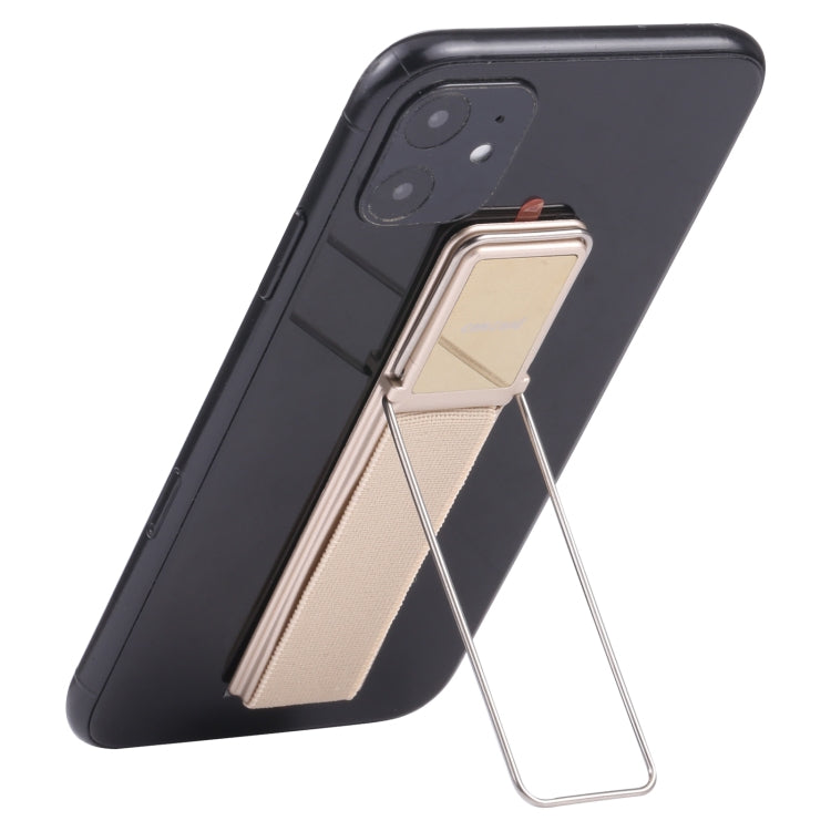 cmzwt CPS-030 Adjustable Folding Magnetic Mobile Phone Holder Bracket with Grip (Gold) - Hand-Sticking Bracket by PMC TechLife | Online Shopping South Africa | PMC TechLife