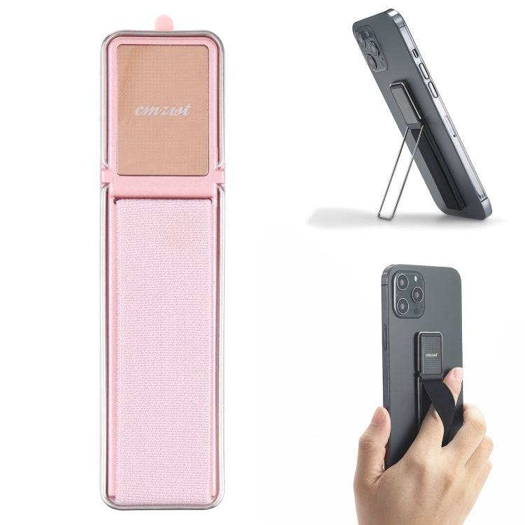 cmzwt CPS-030 Adjustable Folding Magnetic Mobile Phone Holder Bracket with Grip (Rose Gold) - Hand-Sticking Bracket by PMC TechLife | Online Shopping South Africa | PMC TechLife