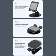 L04 Height / Angle Adjustable Full Metal Folding Laptop Holder For Laptops Below 17.3 inch (Black)