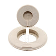 2 in 1 Silicone Desktop Wireless Charger Telescopic Stand For iPhone / Watch Wireless Charger (Beige White) - Desktop Holder by PMC TechLife | Online Shopping South Africa | PMC TechLife