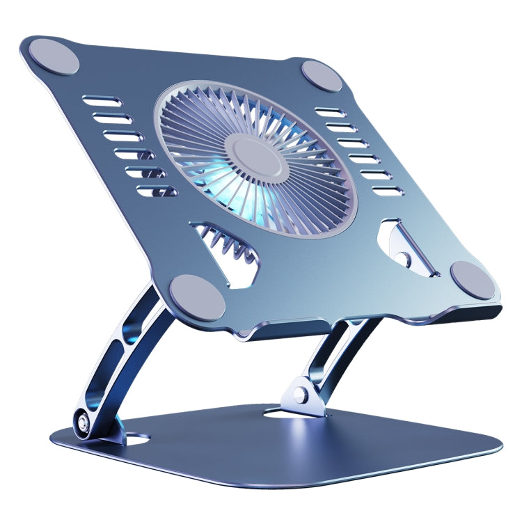 R-JUST HZ22 Dual-purpose Desktop Fan Aluminum Alloy Laptop  Bracket with Light(Tarnish) - free shipping - PMC TechLife - Order now!