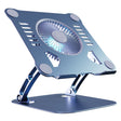 R-JUST HZ22 Dual-purpose Desktop Fan Aluminum Alloy Laptop  Bracket with Light(Tarnish) - free shipping - PMC TechLife - Order now!