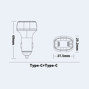 ACC-580 Dual Ports PD 60W Fast Charging Car Charger(White)