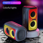 HOPESTAR Party 110 Mini Colorful Lights Wireless Bluetooth Speaker (Black)