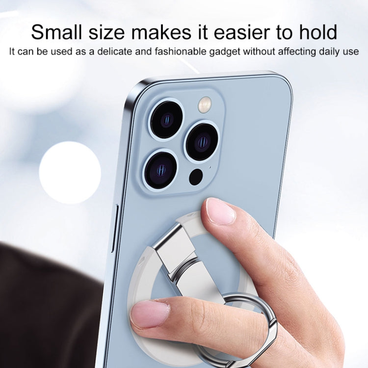 MagSafe Magnetic Adhesive Free Double Joint Ring Holder For iPhone 13 Series / iPhone 12 Series(Blue) - Ring Holder by PMC TechLife | Online Shopping South Africa | PMC TechLife