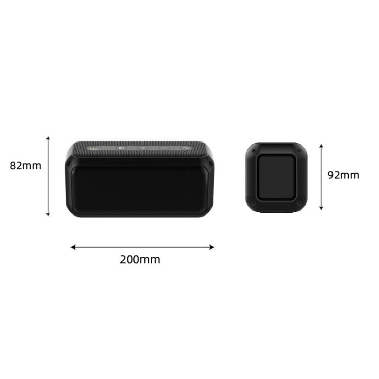 EBS-307 20W High-power Portable Subwoofer Water-resistant Wireless Bluetooth Speaker(Black)