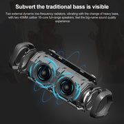EBS-605 Outdoor Portable Fabric Water-resistant Wireless Bluetooth Subwoofer Speaker(Black)
