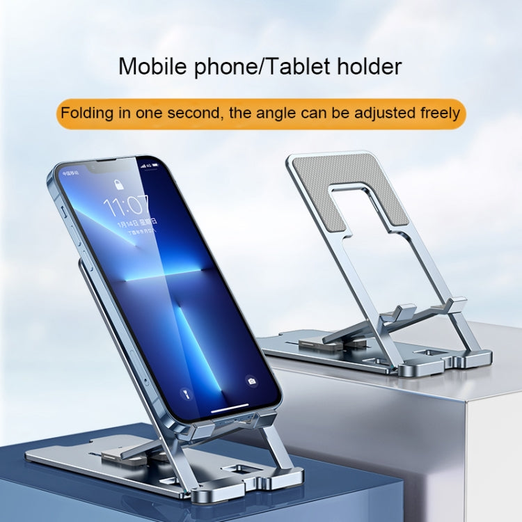 LK022 Portable Foldable Desktop Phone Holder (Silver)
