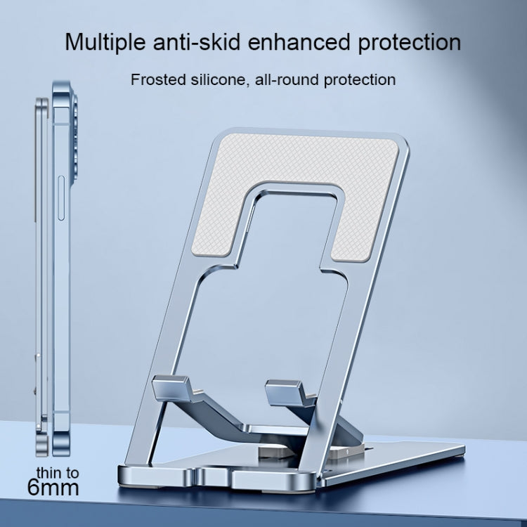 LK022 Portable Foldable Desktop Phone Holder (Silver)