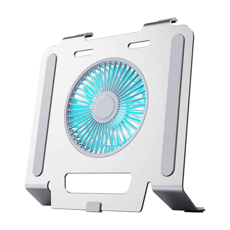 R-JUST HZ25 3.5W Aluminum Alloy Large Turbo Desktop Fan Cooling Laptop Stand(Silver) - free shipping - PMC TechLife - Order now!