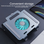 R-JUST HZ25 3.5W Aluminum Alloy Large Turbo Desktop Fan Cooling Laptop Stand(Grey)