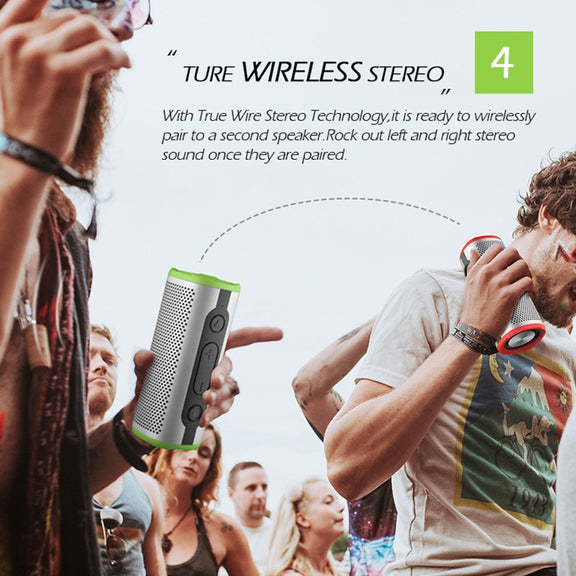 EBS-508 Portable Water-resistant Outdoor Subwoofer Wireless Bluetooth Speaker (Green)