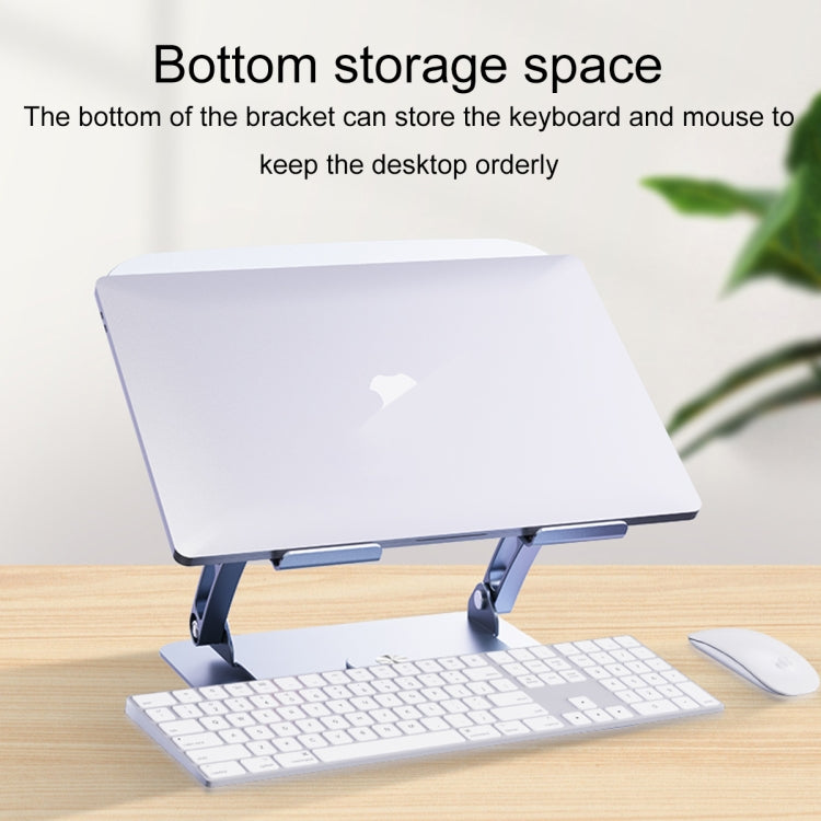 R- JUST HZ08-1 Rotating Two Holes Lifting Laptop Stand (Silver) - free shipping - PMC TechLife - Order now!