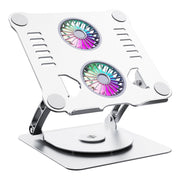 R- JUST HZ13-1 Rotating Foldable Multi-Angle Aluminum Alloy Laptop Fan Bracket (Silver)