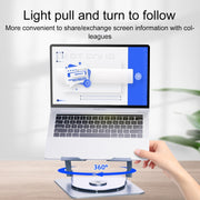 R- JUST HZ13-1 Rotating Foldable Multi-Angle Aluminum Alloy Laptop Fan Bracket (Silver)