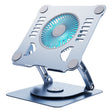 R- JUST HZ22-1 Rotating Dual-purpose Desktop Fan Aluminum Alloy Laptop Stand (Grey) - MacBook Holder by R-JUST | Online Shopping South Africa | PMC TechLife | Buy Now Pay Later Mobicred