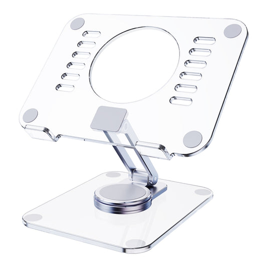 R-JUST T632 Acrylic 360 Degree Rotating Desktop Tablet Stand (Transparent) - free shipping - PMC Jewellery - Order now!