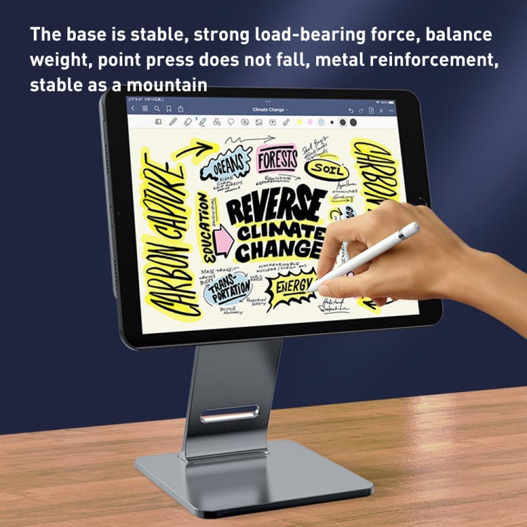 For iPad 11 inch R-JUST HZ36 360-degree Rotating Aluminum Alloy Magnetic Tablet Stand(Tarnish) - free shipping - PMC TechLife - Order now!