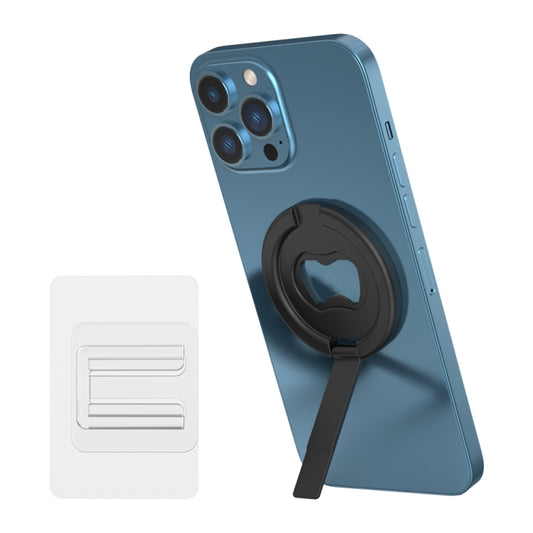 R-JUST SJ20-1 Aluminum Alloy Magnetic Bottle Opener Cellphone Holder With No Trace Sticker (Black) - Hand-Sticking Bracket by R-JUST | Online Shopping South Africa | PMC Jewellery | Buy Now Pay Later Mobicred