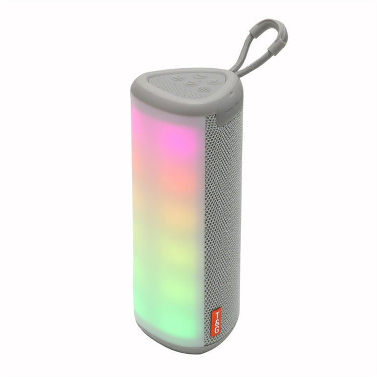 T&G TG357 Portable Wireless Bluetooth Speaker Outdoor Subwoofer with RGB Colorful Light & TWS(Grey) - Desktop Speaker by T&G | Online Shopping South Africa | PMC TechLife | Buy Now Pay Later Mobicred