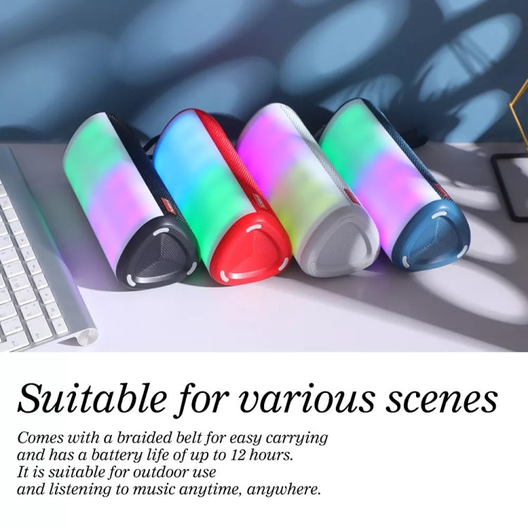 T&G TG357 Portable Wireless Bluetooth Speaker Outdoor Subwoofer with RGB Colorful Light & TWS(Black) - Desktop Speaker by T&G | Online Shopping South Africa | PMC TechLife | Buy Now Pay Later Mobicred