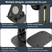 FD5 B028 Foldable Rotating Desktop Phone Tablet Holder (Black)
