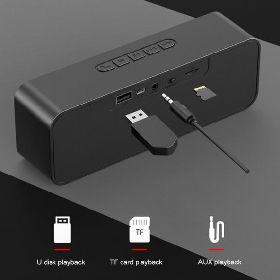 SC211 Pro Outdoor Multi-function Card Wireless Bluetooth Speaker Upgraded Version(Black)