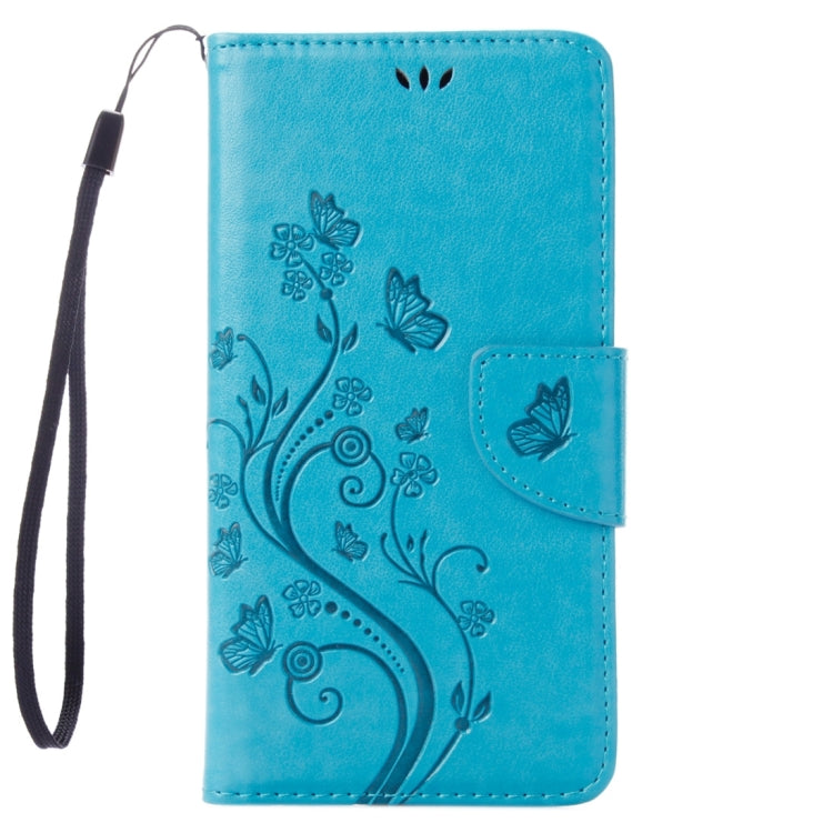 For  iPhone 8 & 7  Pressed Flowers Horizontal Flip Leather Case with Holder & Card Slots & Wallet(Blue) - free shipping - PMC TechLife - Order now!
