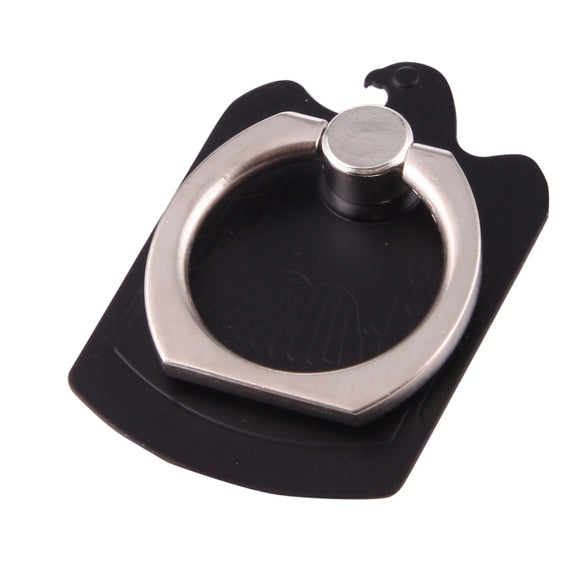 Cmzact CPS-2in1 2 in 1 Eagle Shape 360 Degrees Rotation Magnetic Phone Ring Stent Car Hook Mount(Black)