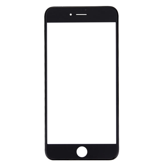 Front Screen Outer Glass Lens with Front LCD Screen Bezel Frame for iPhone 7 (Black)