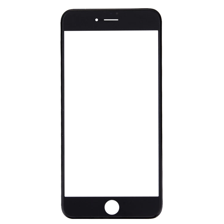 Front Screen Outer Glass Lens with Front LCD Screen Bezel Frame for iPhone 7 (Black)