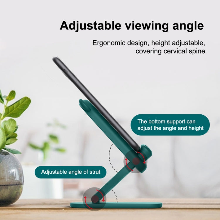 DK-XX-111 Cartoon Animal Retractable Phone Lazy Bracket Foldable Desktop Holder(Green) - Desktop Holder by PMC TechLife | Online Shopping South Africa | PMC TechLife