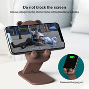 DK-XX-111 Cartoon Animal Retractable Phone Lazy Bracket Foldable Desktop Holder(Brown)