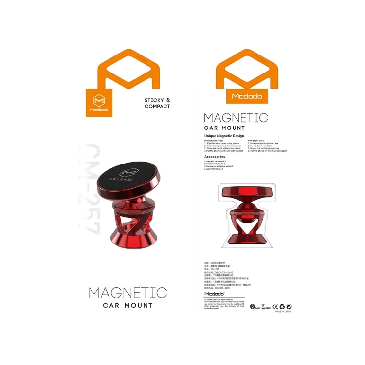 Mcdodo CM-2571 Yao Series Car Air Outlet Vent Mount Phone Holder Stand, For iPhone, Samsung, Huawei, Lenovo, Xiaomi, Sony, HTC(Red) - Universal Car Holders by Mcdodo | Online Shopping South Africa | PMC Jewellery | Buy Now Pay Later Mobicred