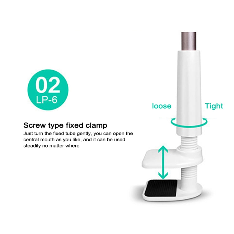 UBN-30 Classic Style Universal 360 Degrees Rotating Detachable Two-stage Lazy Bracket Mobile Phone / Tablet Desktop Bracket with Bilateral Pull Chuck (White) - free shipping - PMC TechLife - Order now!