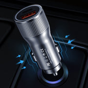WK WP-C30 20W QC3.0 USB + PD UB-C / Type-C Interface Flash Series Car Fast Charger(Silver)