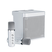 YS-203 Bluetooth Karaoke Speaker Wireless Microphone(Silver)