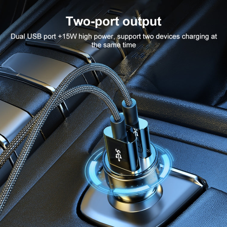 WK WP-C43 Staroad Series 15W Dual USB Car Charger (Black) - Car Charger by WK | Online Shopping South Africa | PMC TechLife | Buy Now Pay Later Mobicred