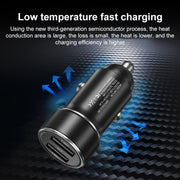 WK WP-C46 Staroad Series Vieyie 15W Dual-USB Car Charger (Black)