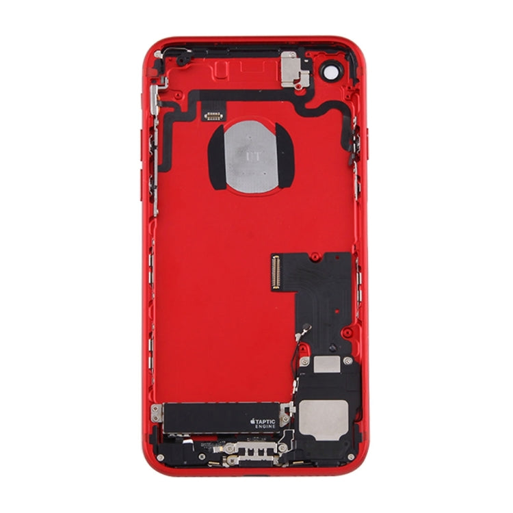Battery Back Cover Assembly with Card Tray for iPhone 7 (Red)