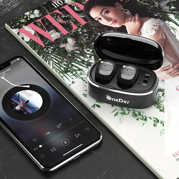 Oneder W11 True TWS Wireless Bluetooth Earphones Earbuds Stereo Headset(Black)