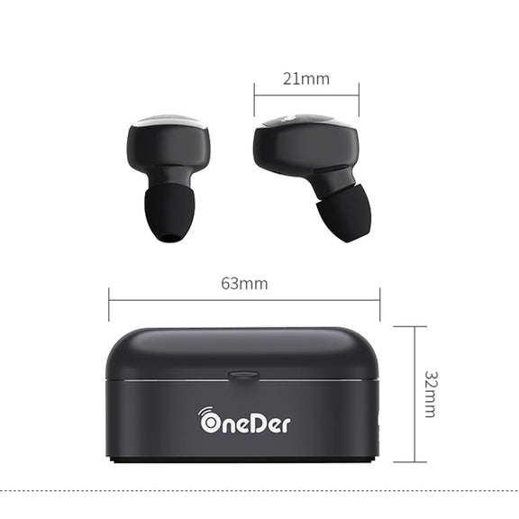Oneder W11 True TWS Wireless Bluetooth Earphones Earbuds Stereo Headset(White)