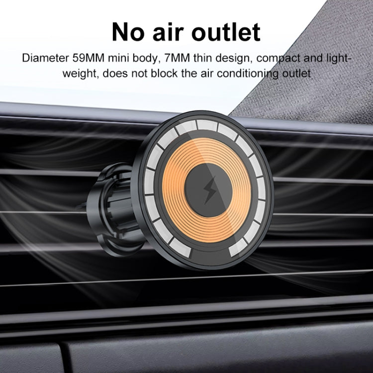 wlons Air Outlet Transparent Magnetic Wireless Charging Car Holder - Wireless Charger Holders by wlons | Online Shopping South Africa | PMC TechLife | Buy Now Pay Later Mobicred